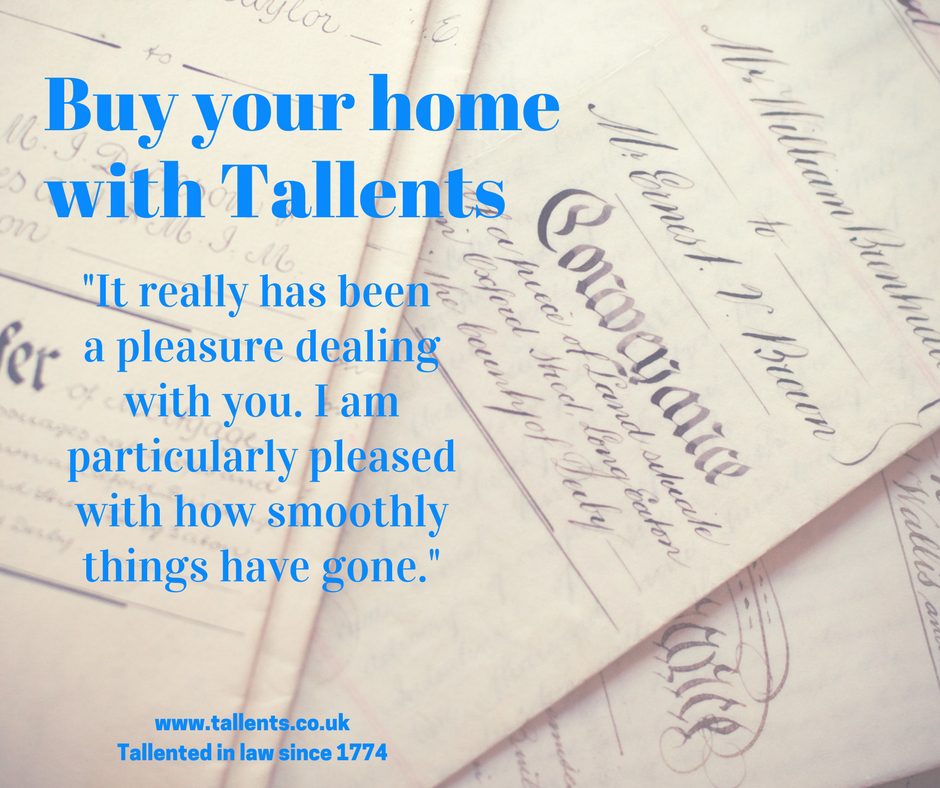 A pleasure dealing with you, said a happy client of Tallents Solicitors in Mansfield