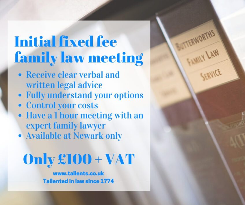 initial fixed fee family law meeting in Newark