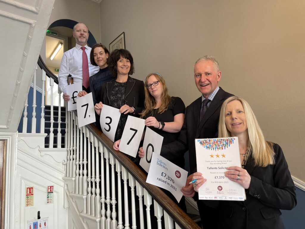 Tallents Solicitors raise £7,307 for Will Aid