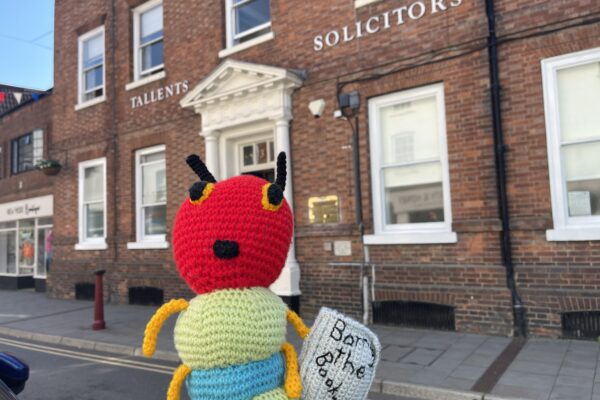 Barry the Bookworm visited sponsors of Newark Book Festival, Tallents Solicitors