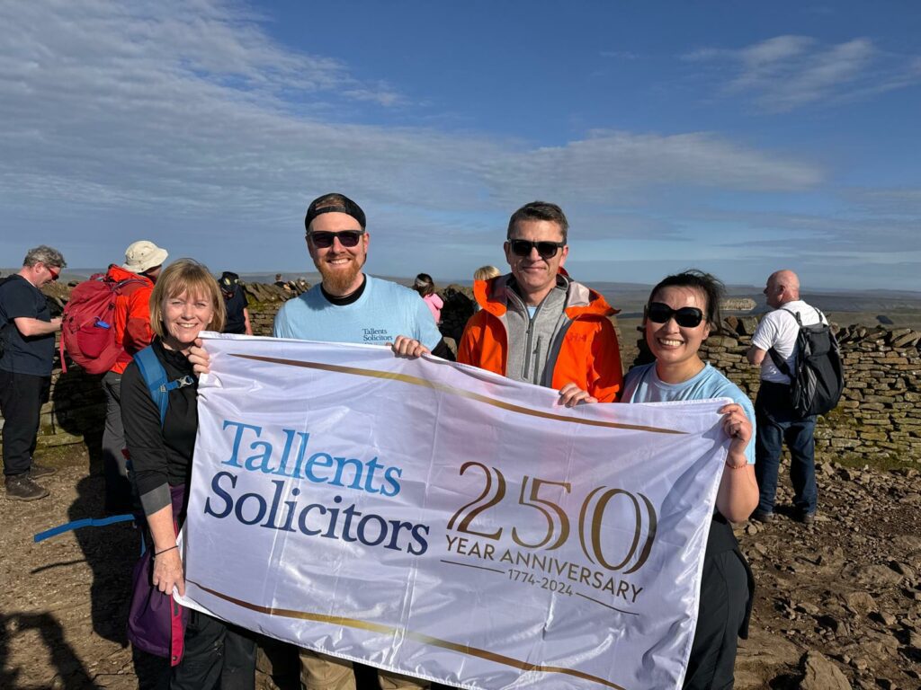 Tallents Solicitors climbed the Yorkshire Three Peaks Challenge for the Rosie May Foundation
