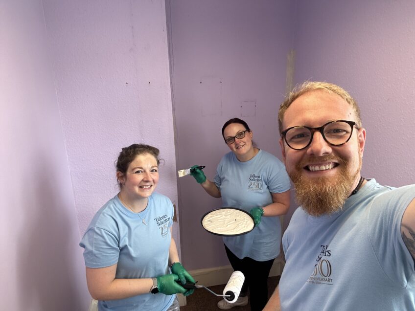 Tallents Solicitors staff volunteer at SHE UK as part of their 250 Anniversary Celebrations