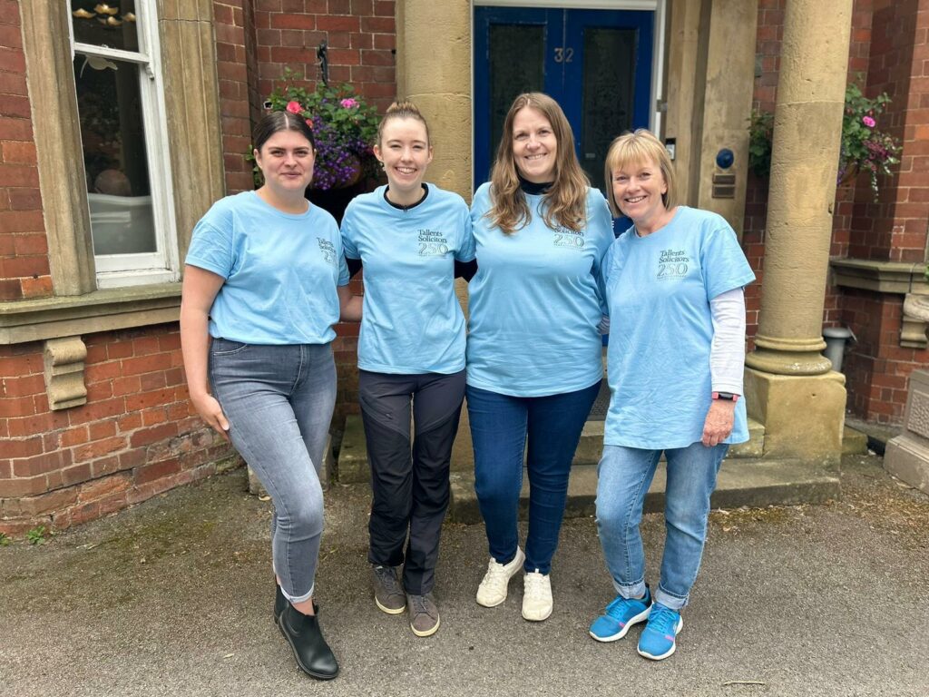 Tallents staff volunteered at Beaumond House as part of their 250 Anniversary celebrations