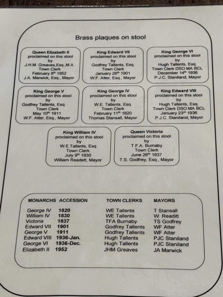 Proclamation Stool of Newark featuring Tallents Solicitors
