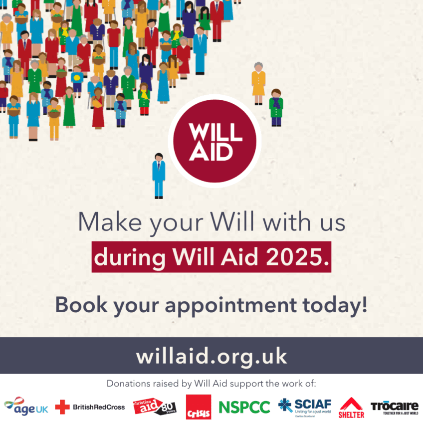 Make a will with Tallents Solicitors during Will Aid month