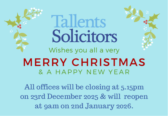 Tallents Solicitors Christmas opening hours