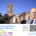 Charity abseil by Mat Derbyshire of Tallents Solicitors for Rainbows Hospice.