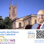 Charity abseil by Mat Derbyshire of Tallents Solicitors for Rainbows Hospice.