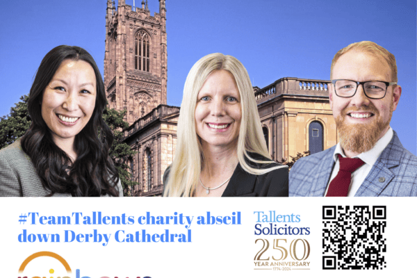 TeamTallents 2026 Derby Cathedral Charity Abseil for Rainbows Hospice East Midlands
