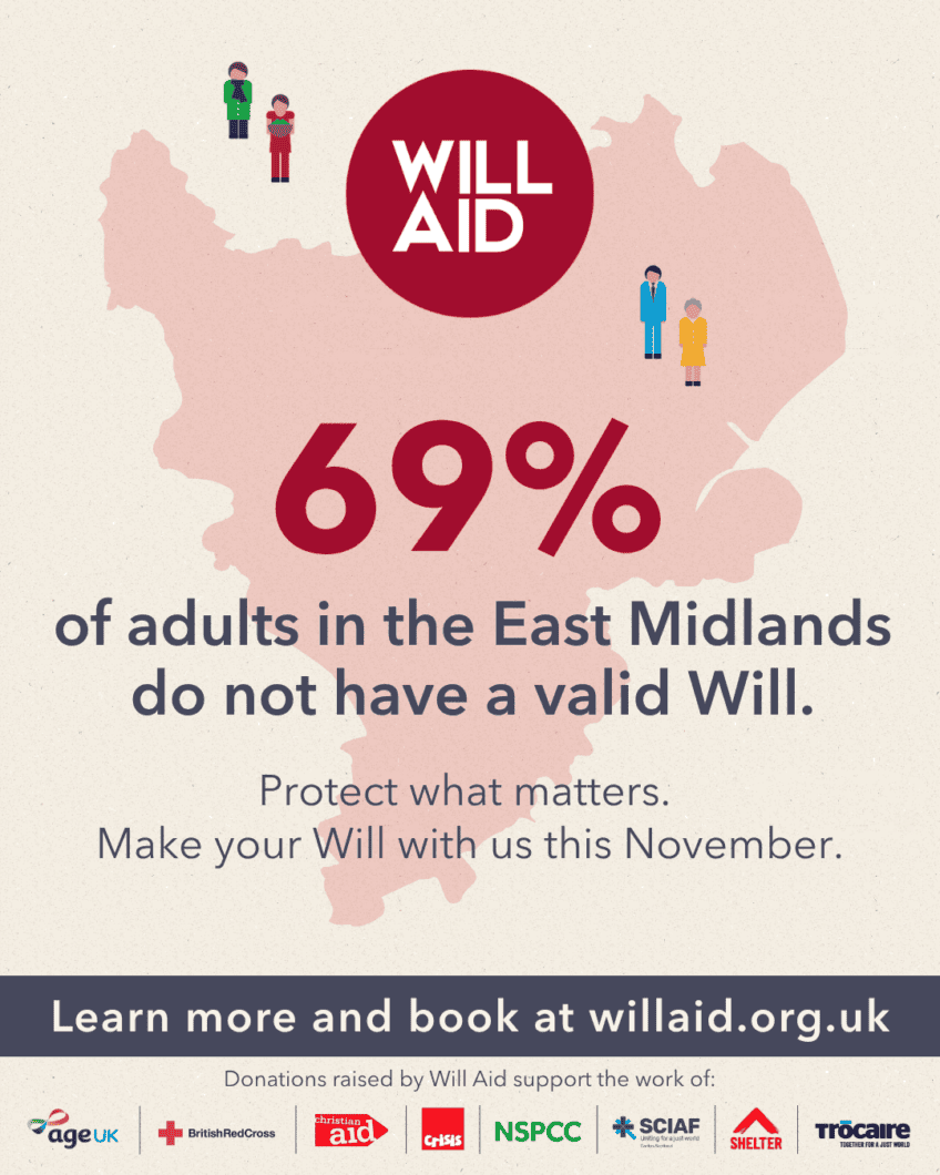 Write a will with Will Aid at Tallents Solicitors this November